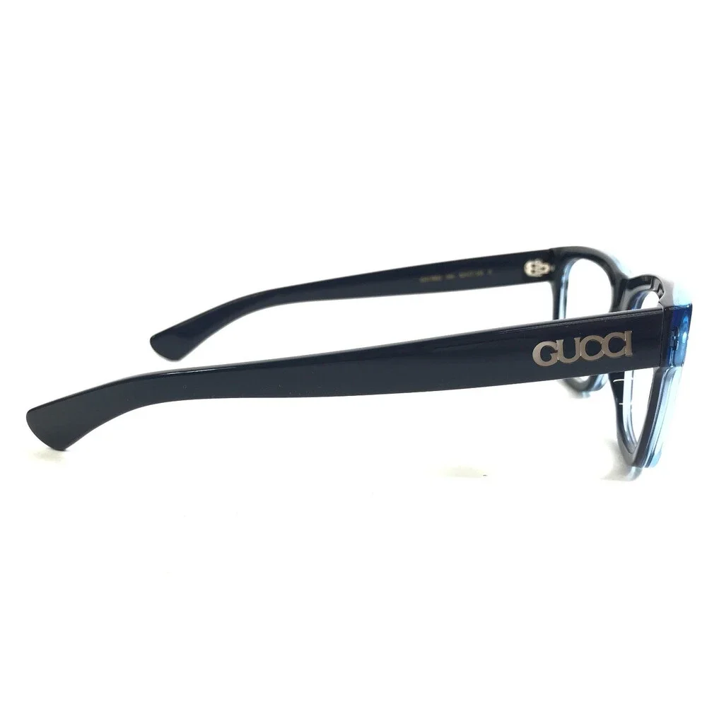 Gucci Eyeglasses Frames GG1795O 004 Polished Blue Square Full Rim 52-14-145